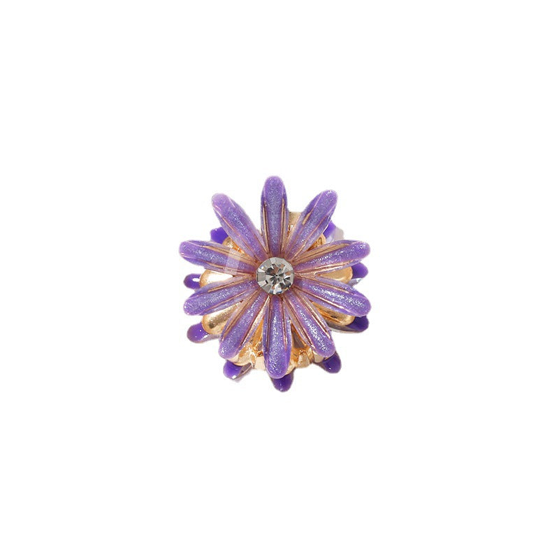 Wholesale crystal alloy flower hair clip