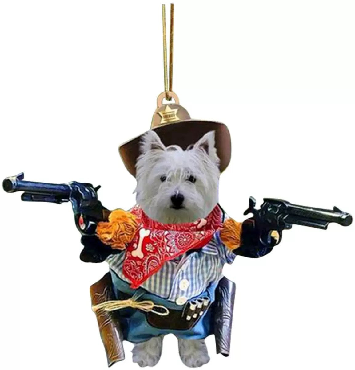 Wholesale Creative Gun Dog Acrylic Car Accessories