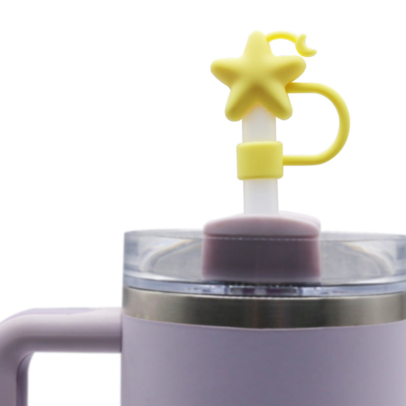 Wholesale 3pcs PVC 3D cartoon 8-10mm environmentally friendly straw cap