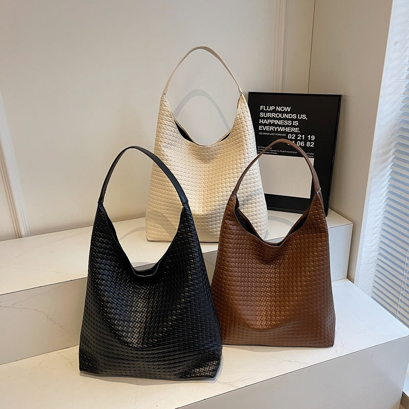 Wholesale pu leather large-capacity underarm mother-and-child bag retro tote bag