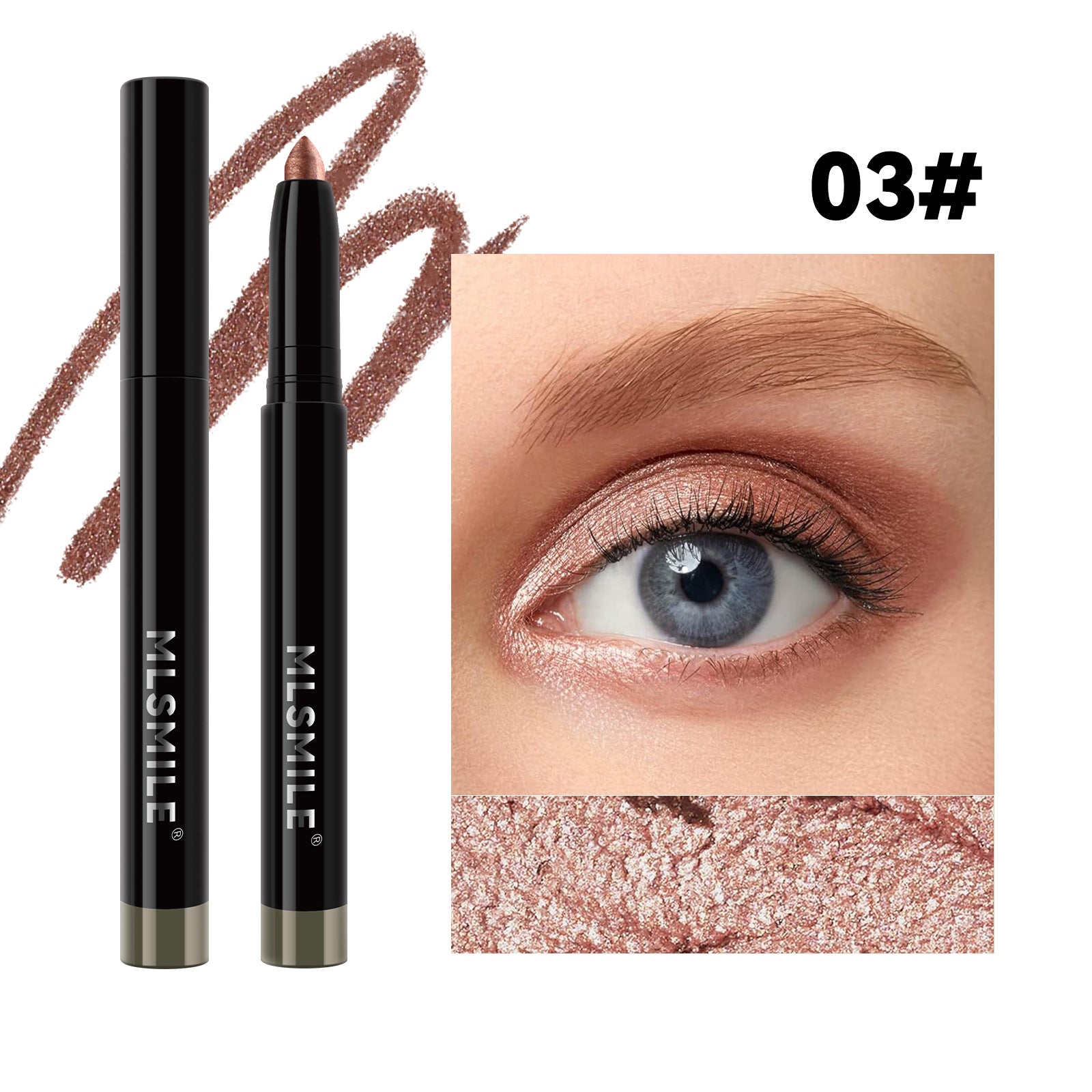Wholesale MLSMILE Waterproof and Smudge-proof Eyeliner with Pencil Sharpener