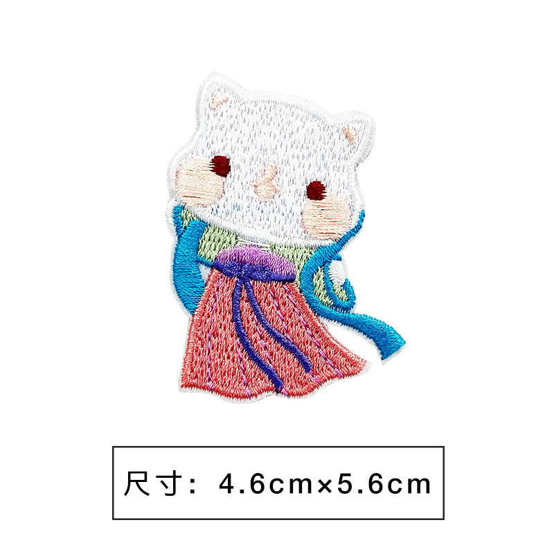 Wholesale Non Woven Fabric Cartoon Embroidered Patch Sticker For Towel DIY Accessory