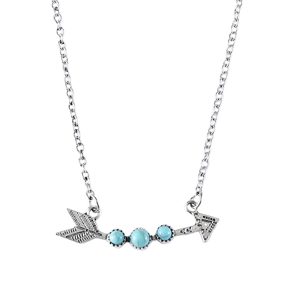 Wholesale Gold Arrow Turquoise Necklace