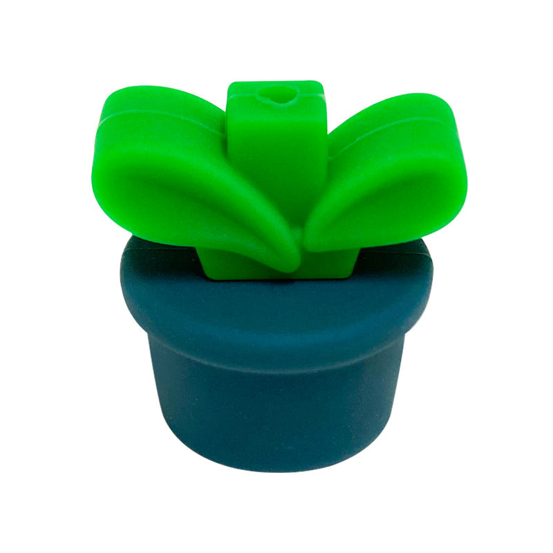 Wholesale Flower Pot Grass Silicone Beads