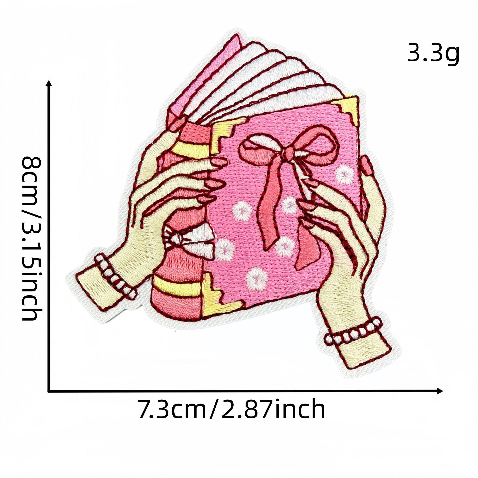 Wholesale Stylish Pink Reading Themed Iron On Embroidered Patches 23 Pack Decorative Accent For Bags Clothes