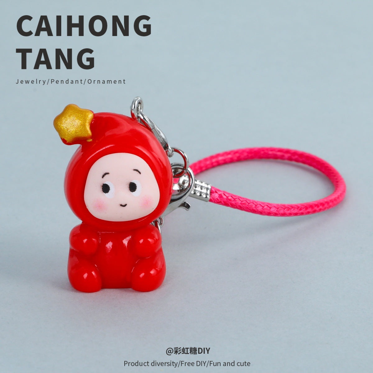 Wholesale Cutel doll resin doll accessories key chain pendant