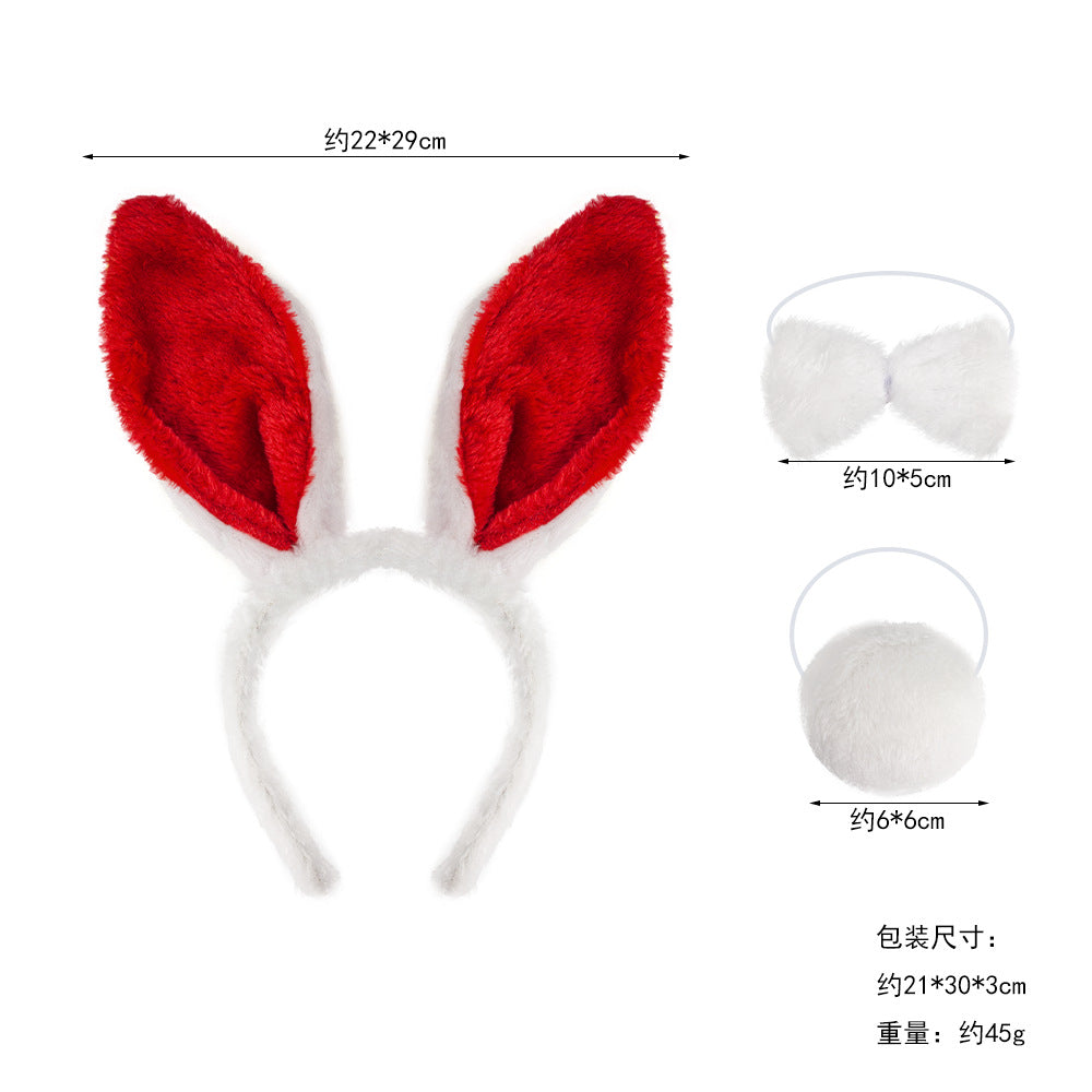 Wholesale Halloween Women Children's Performance Props Easter Cute Plush Rabbit Ear Headwear