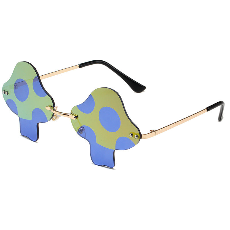 Wholesale PC Color Film Mushroom Frameless Colorful Sunglasses