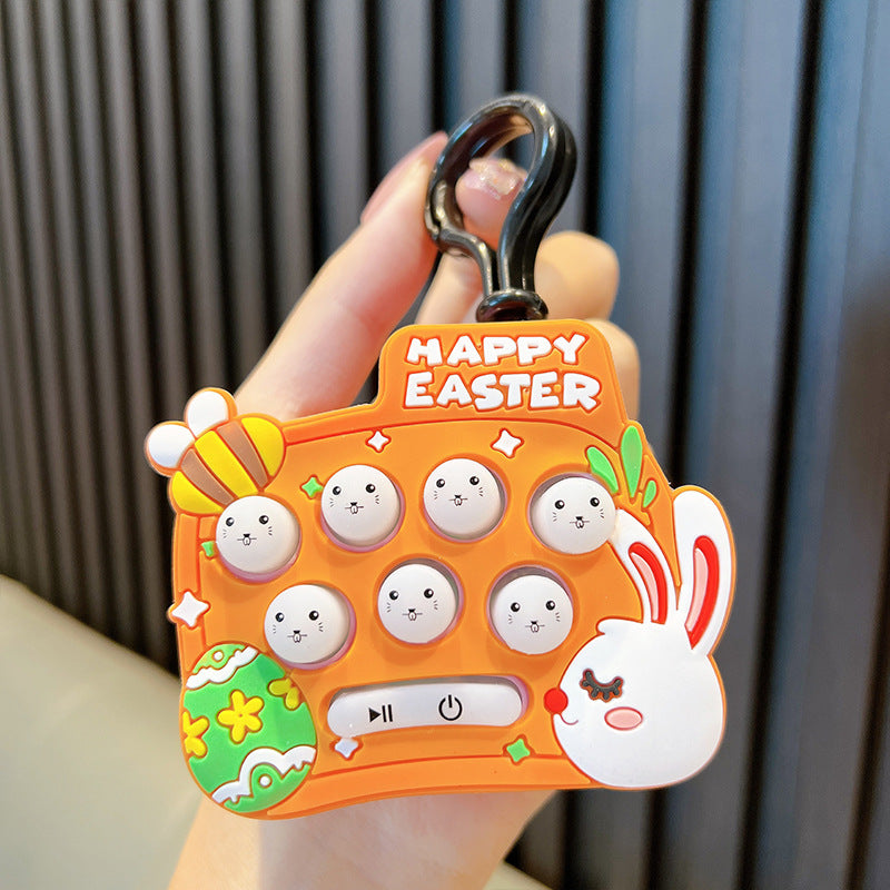 Wholesale Cartoon Hamster Decompression Toy Mini Game Machine Christmas Plastic Keychain