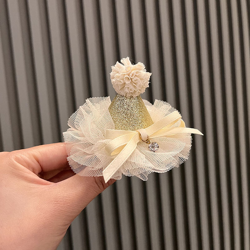 Wholesale princess birthday hat crown top clip little girl performance hair accessories