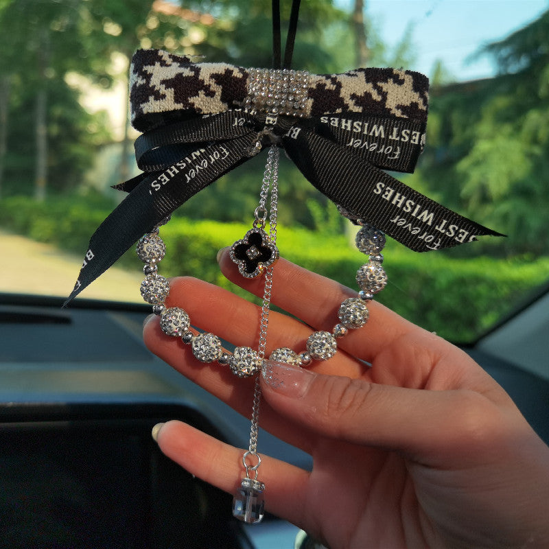 Wholesale Car Crystal Pearl Bow Pendant