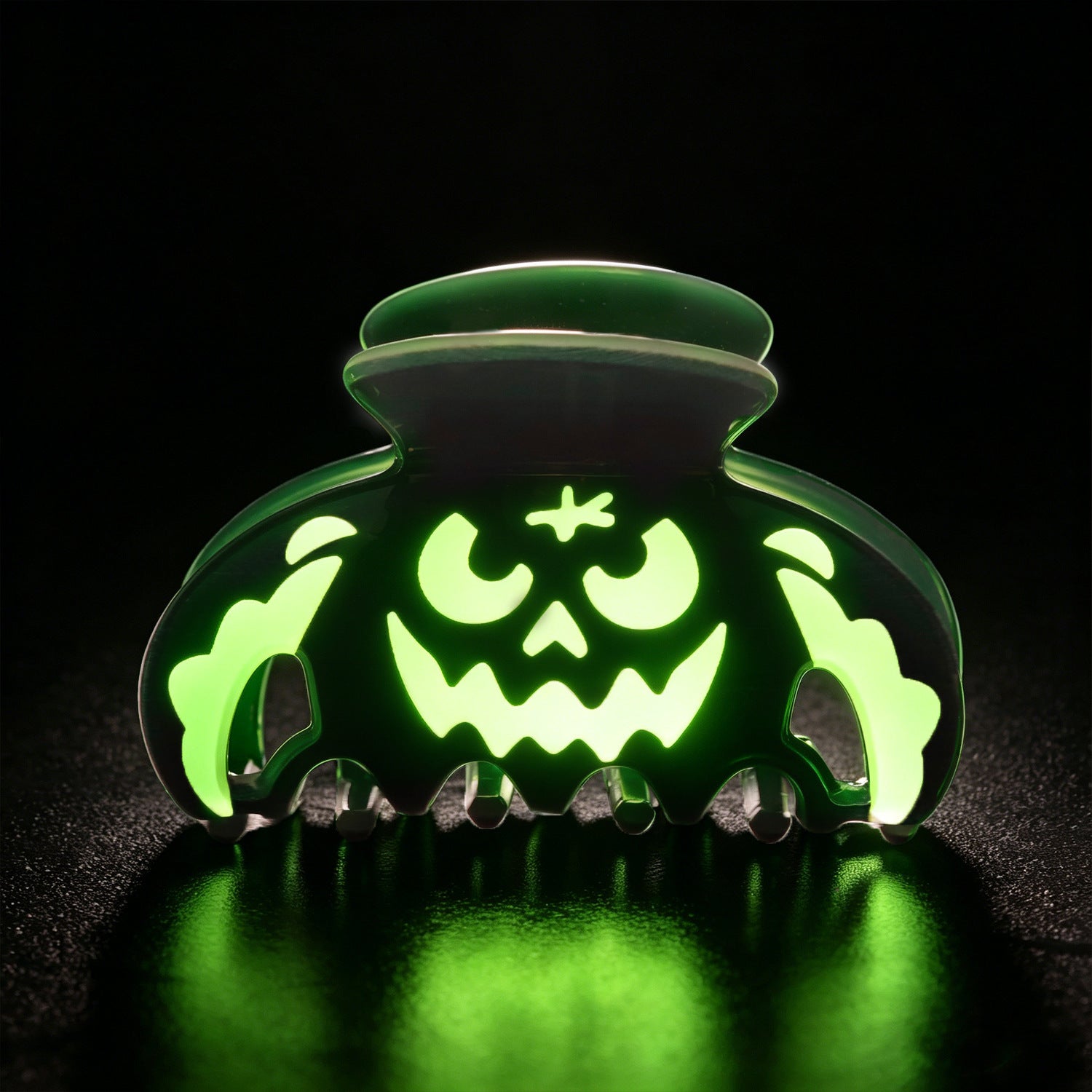 Wholesale Glow In The Dark Carved Pumpkin Acrylic Hair Claw Clip  Women S Fashion Hair Accessory Gift Boutique Resale