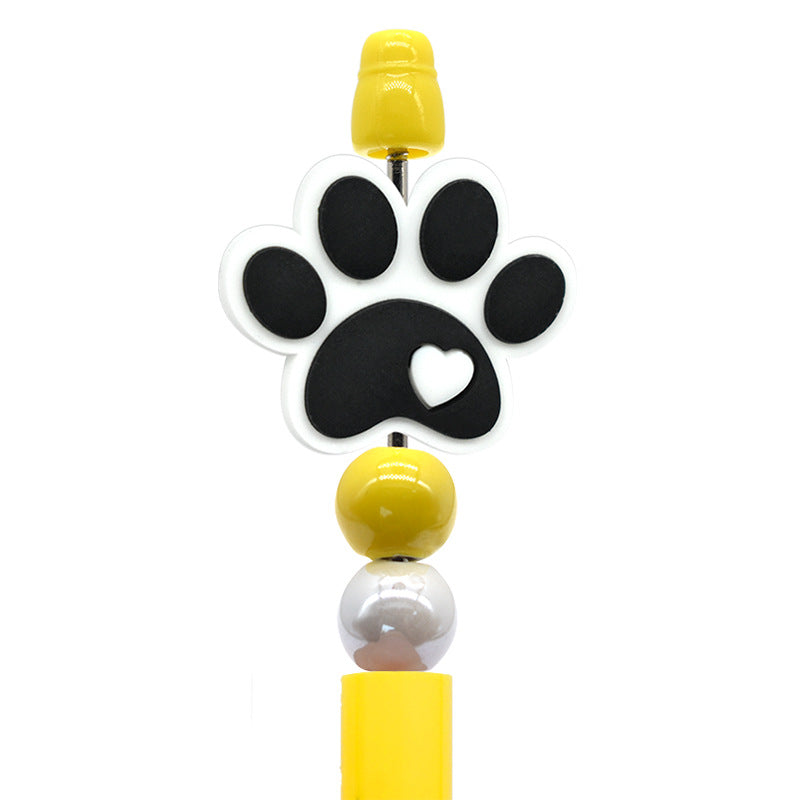 Wholesale Random 100pcs cute colorful dog paw focal beads