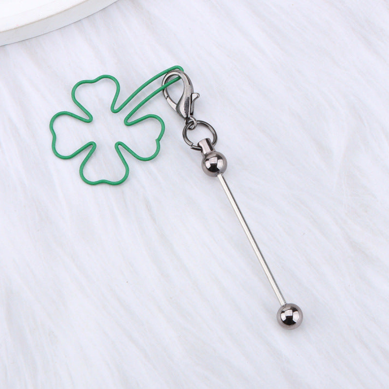 Wholesale Four-leaf Clover DIY Beadable Keychain