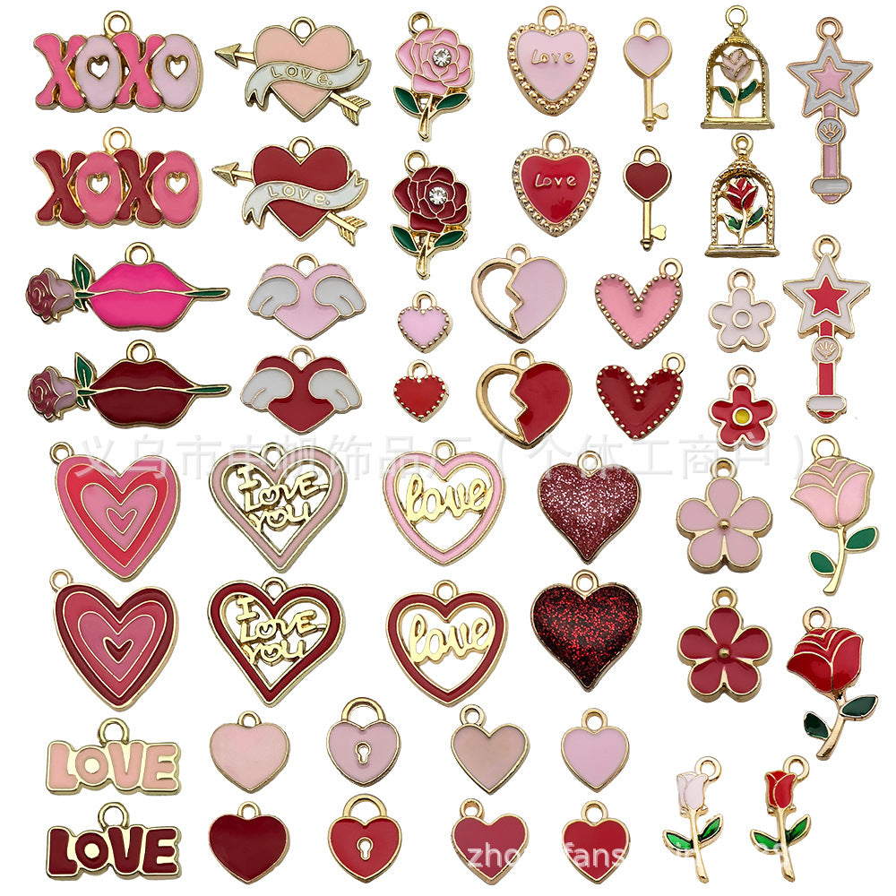 Wholesale Valentine' s Day Love Variety Cartoon Jewelry Accessories Pendant