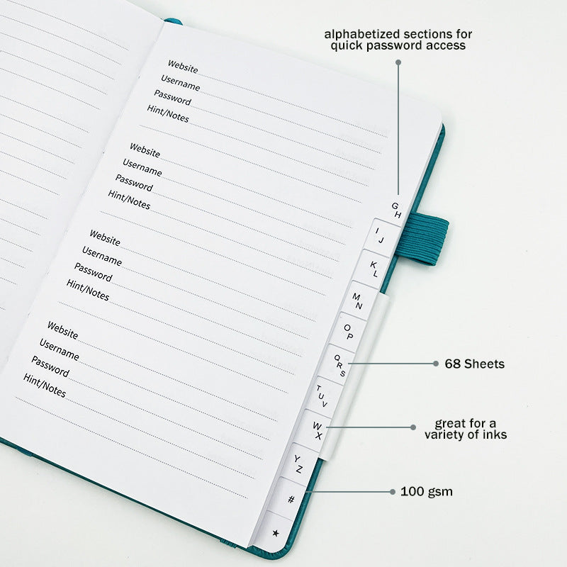 Wholesale Faux Leather English Telephone Address Password Book