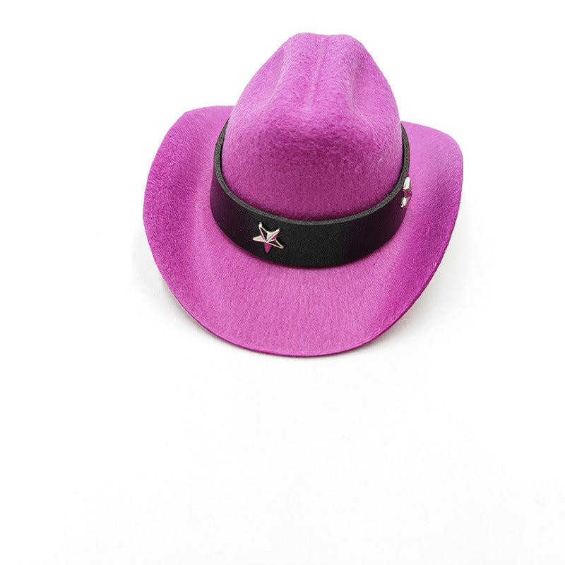 Wholesale Yama gentleman cowboy hat son mini pet hat birthday party hat weilai car 66 ornament hat