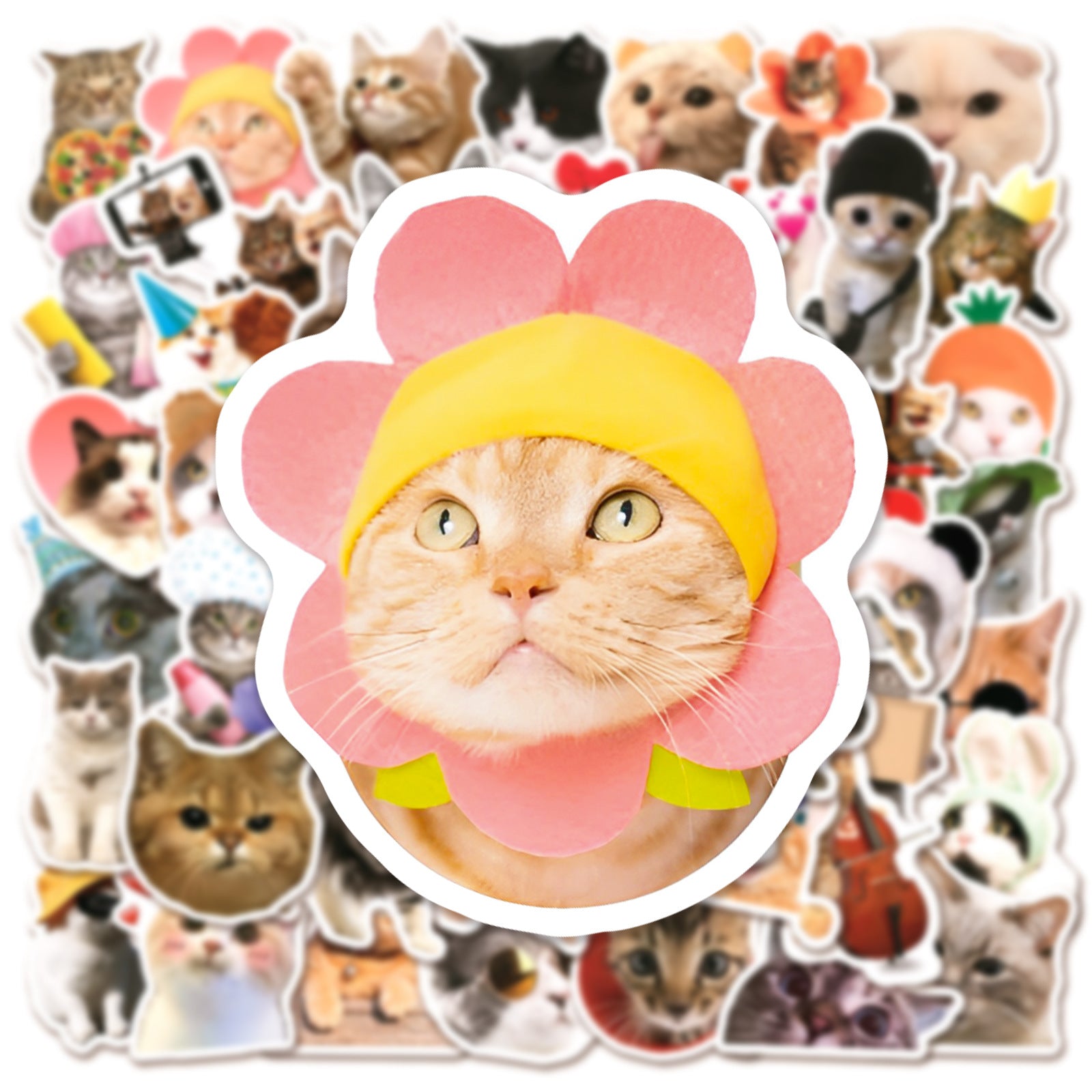 Wholesale PVC Waterproof Adhesive Cat Cute Stickers