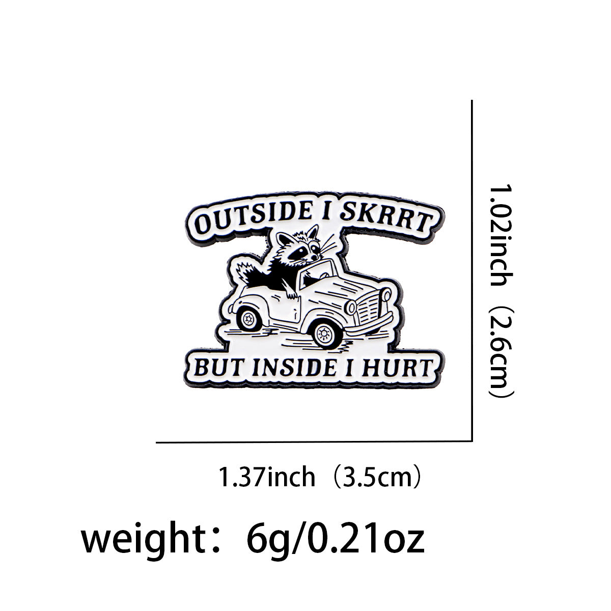 Wholesale Fun and Inspirational English Quote Brooch Badge