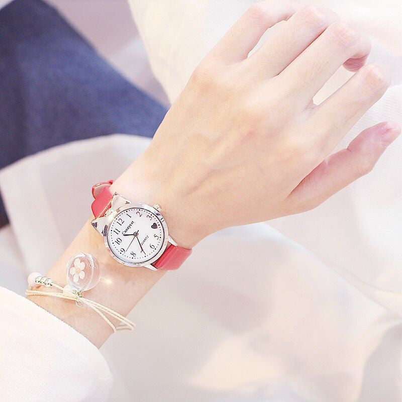 Wholesale Cute Girl Pointer Leather Watch