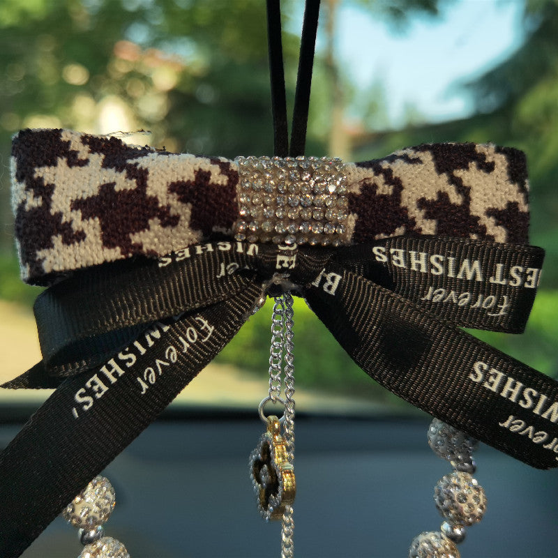 Wholesale Car Crystal Pearl Bow Pendant
