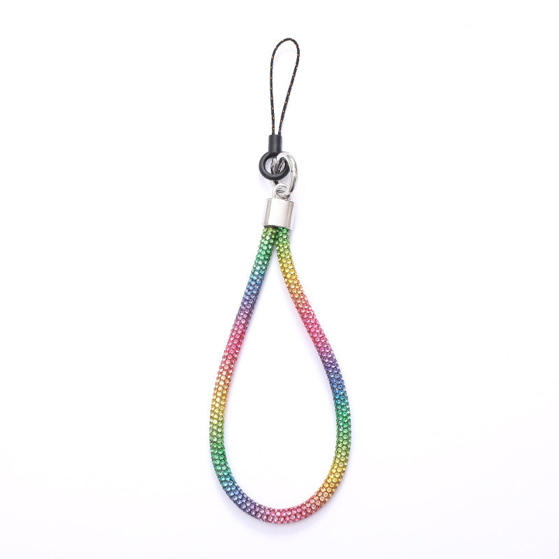 Wholesale colorful diamond lanyard keychain