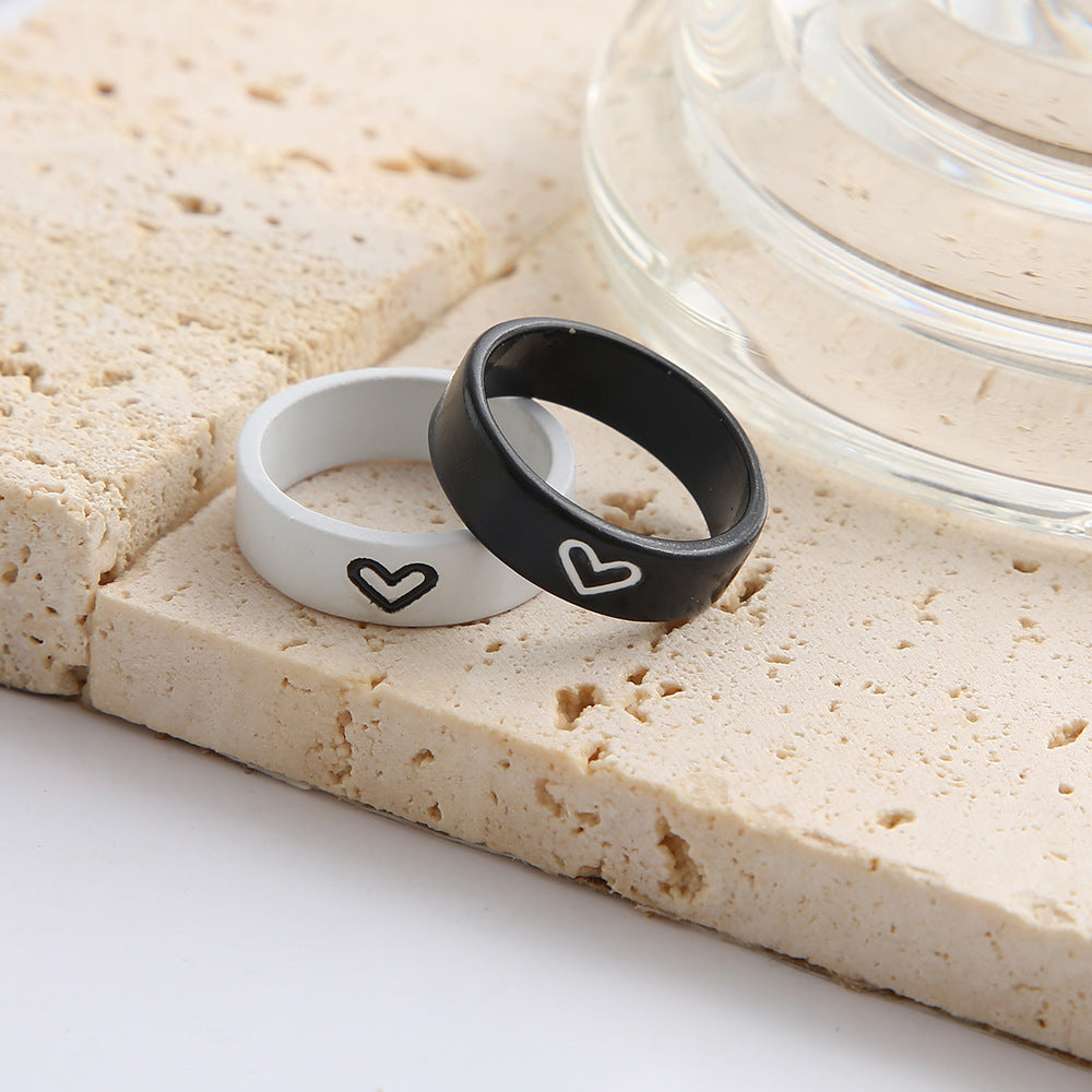 Wholesale Simple couple love ring set