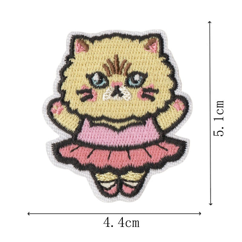 Wholesale Cat Embroidery Patch Set Iron On DIY Decorative Badges For Pencil Case And Pants Trendy Gift Boutique Resale
