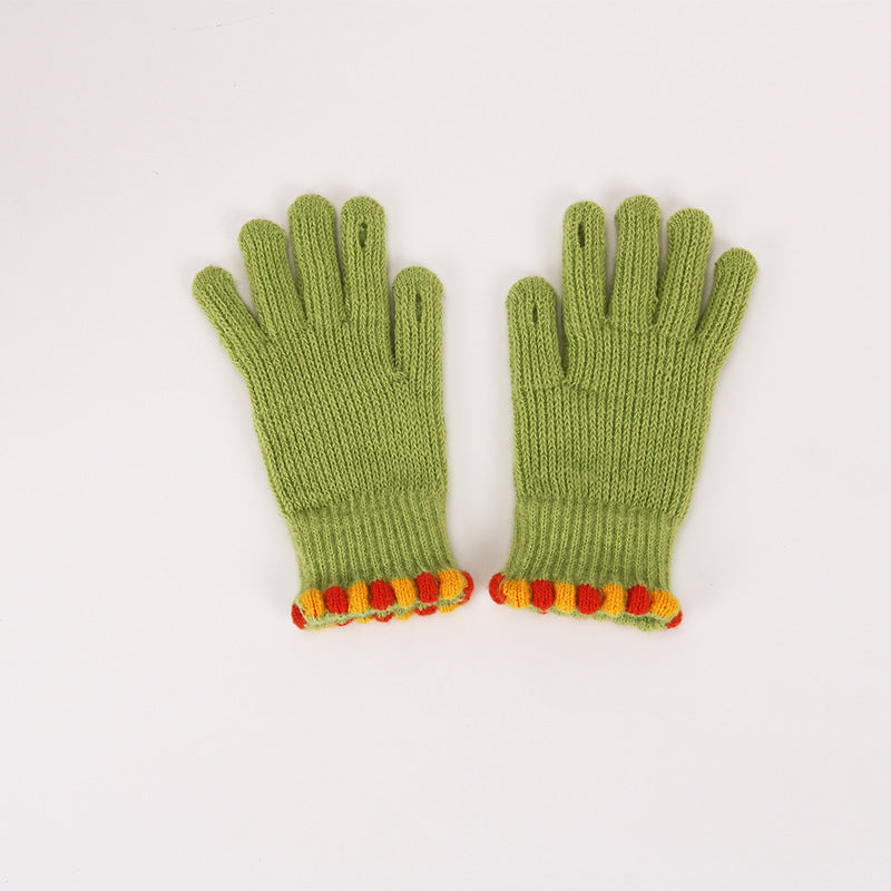 Wholesale Winter Touch Screen Warm Wool Knitted Gloves