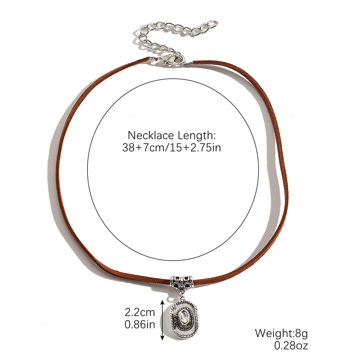 Wholesale Western Cowboy Turquoise Leather Necklace