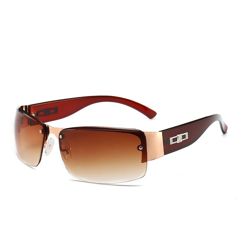 Wholesale Metal Sheet Wide Leg PC Sunglasses