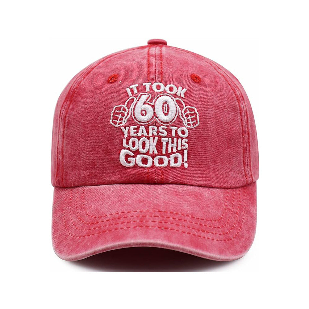 Wholesale Embroidered Washed Cotton 80th Vintage Baseball Cap