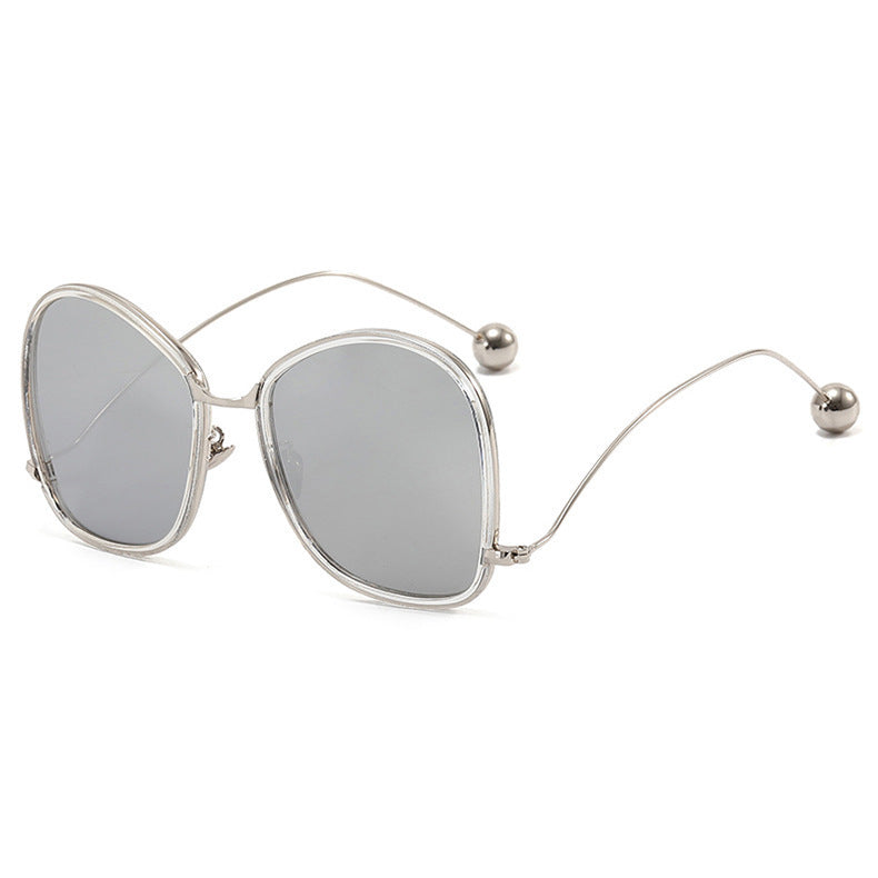 Gafas de sol curvas de metal de metal al por mayor