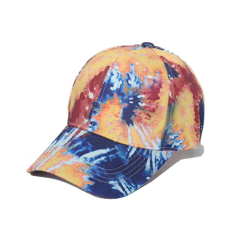 Wholesale Hip Hop Visor Tie Dye Polyester Baseball Cap