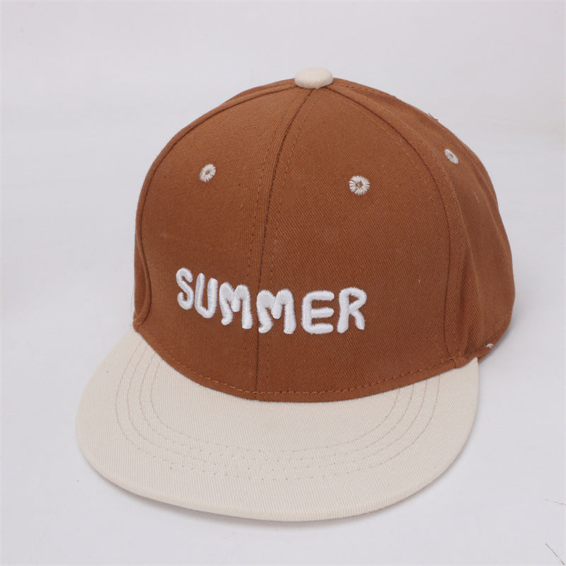 Wholesale Cotton Polyester Embroidered English Letter Flat Edge Children's Baseball Hat