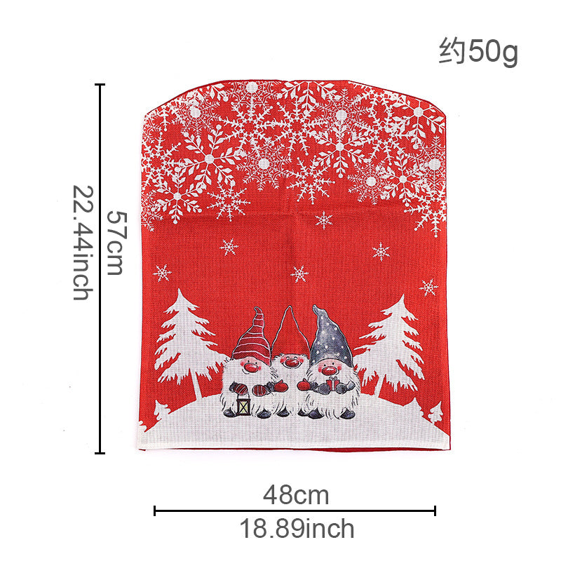 Wholesale Christmas Cartoon Forest Snowflake Chair Cover Creative