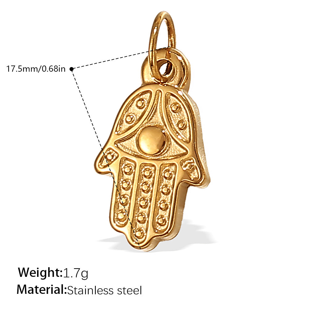 Wholesale Stainless steel 18K gold-plated palm eye pendant