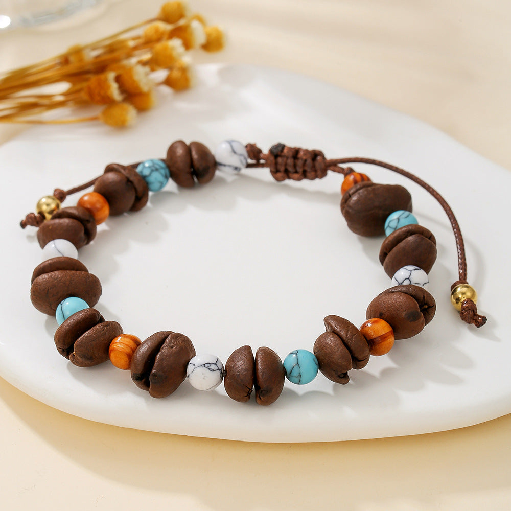 Wholesale Coffee Bean Girls Summer Sea Salt Cheese Bracelet