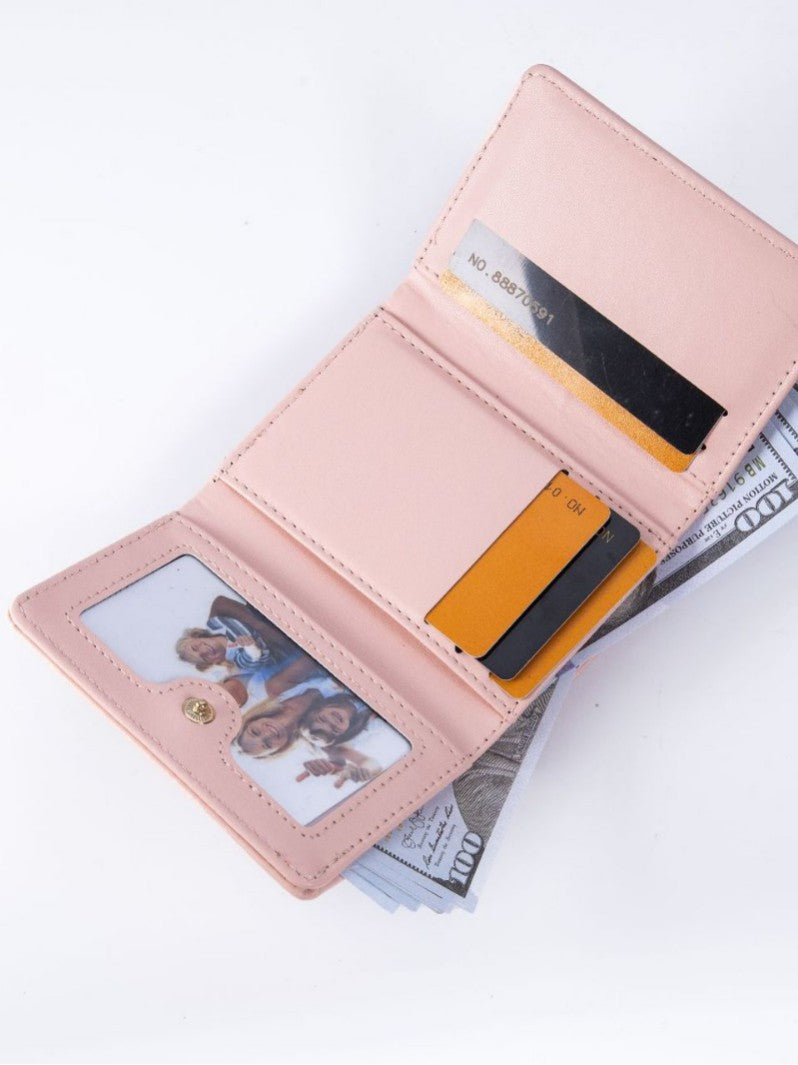 Wholesale Colorful large capacity short women' s wallet