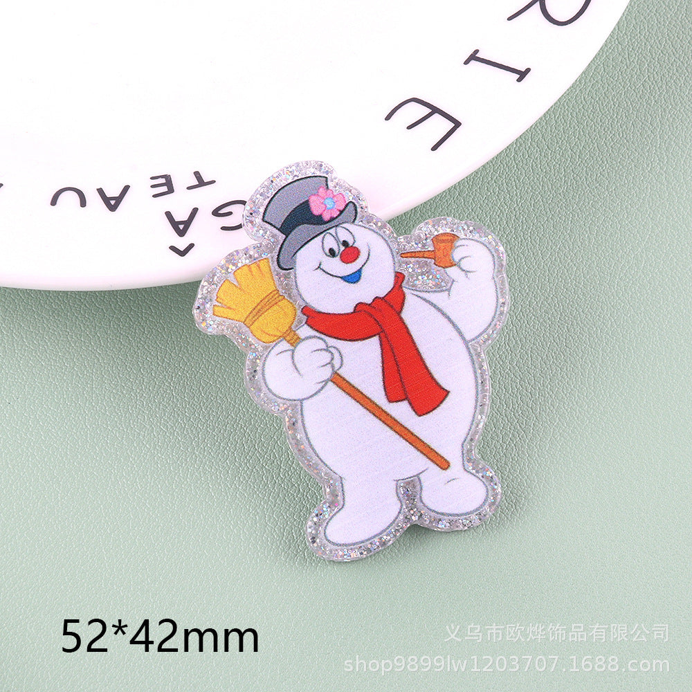 Wholesale 10pcs/pack Cute Cartoon Christmas Ornaments with Acrylic
