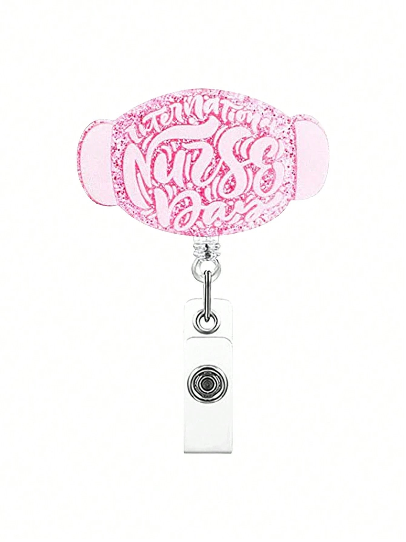 Wholesale Acrylic Love Clothes Syringe Mask Retractable Badge Scroll Keychain