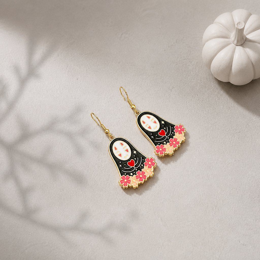 Wholesale Chic Anime Quirky Ghost Earrings With And Soot Design Alloy Plated Jewelry Accessory OLY Exclusive