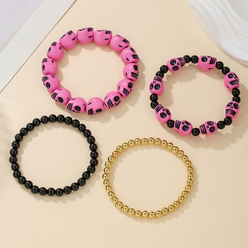 Wholesale  Bracelet Beaded Funny  Bat Pendant Ghost Festival Ghost Bracelet