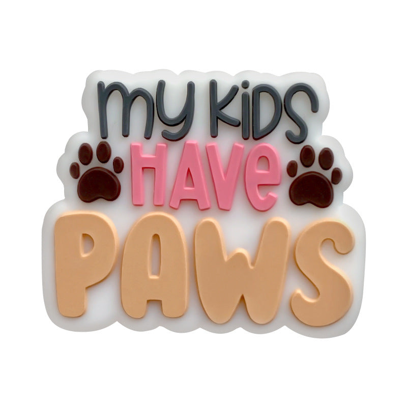 Wholesale 10PCS PAWS Food Grade Silicone Beads