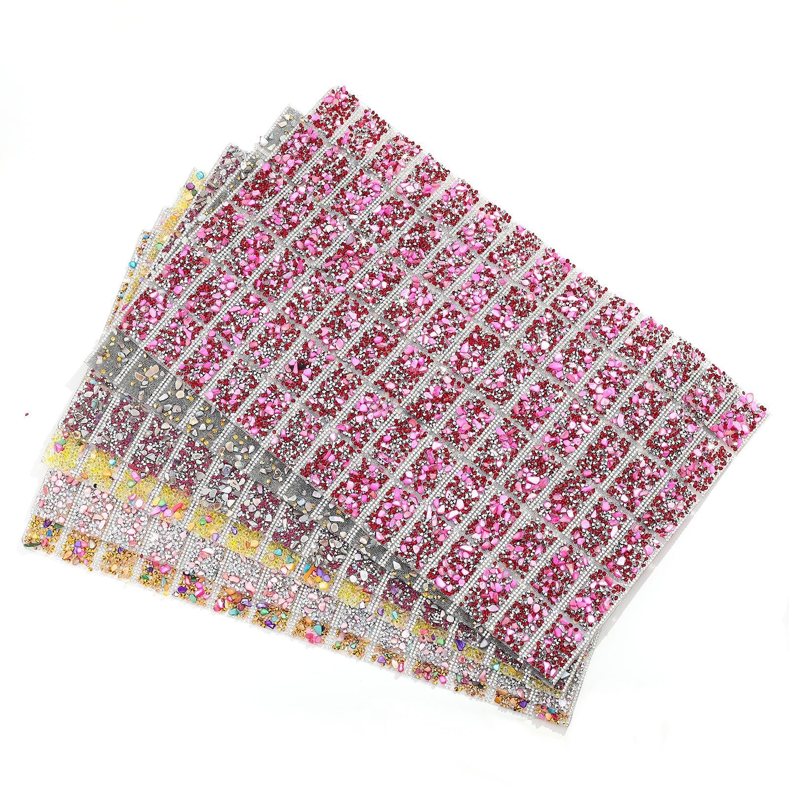 Wholesale Pointed bottom rhinestone with colored gravel hot melt adhesive double-sided square diamond piece Can Diy 84pcs Pens