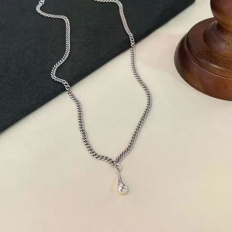 Wholesale 925 sterling silver necklace elephant hip hop lucky bean retro sweater clavicle chain