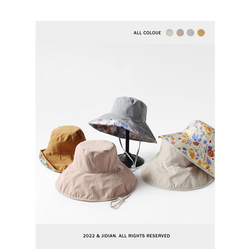 Wholesale Cotton Flower Reversible Bucket Hat