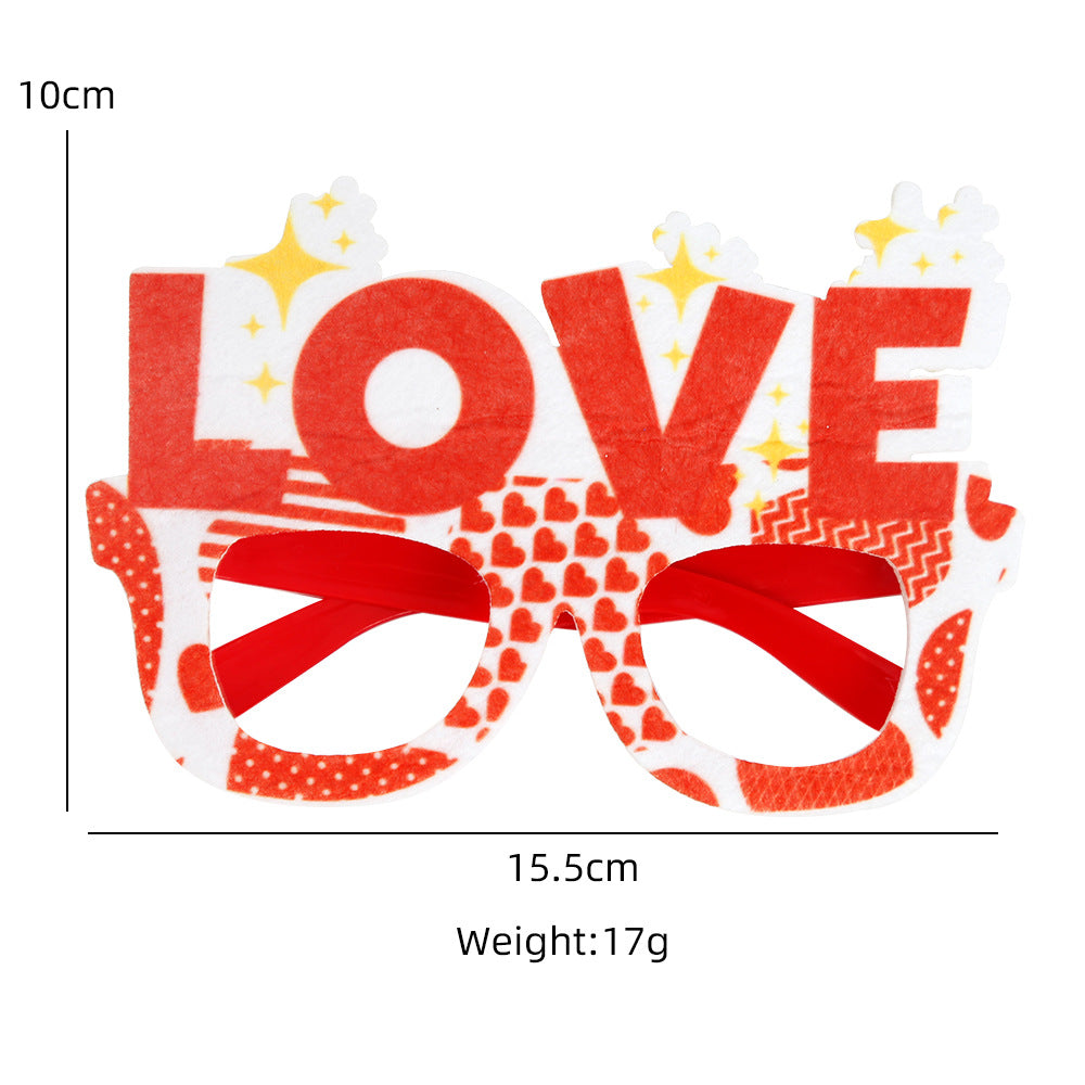 Wholesale Valentine's Day Glasses Party Decorations LOVE Love Glasses Frame Holiday Party Dress Up Photo Props