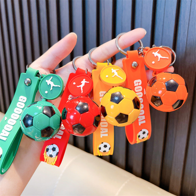 Wholesale Simulation Football Soccer Car Schoolbag Keychain