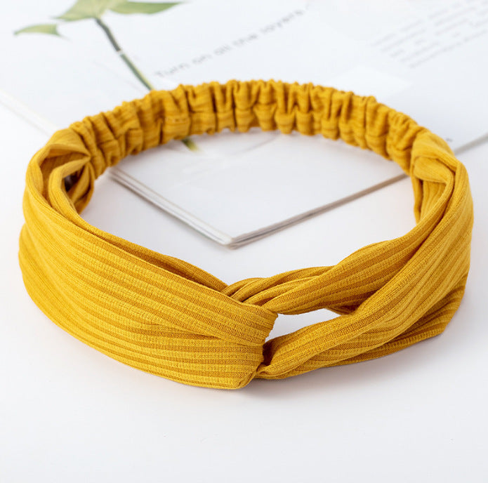 Wholesale Knitted Headband Face Wash Hair Band Solid Color Elastic Hair Band Yoga Sports Hair Band Headband Women